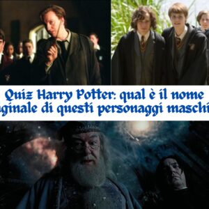 Quiz Harry Potter: qual è il nome originale di questi personaggi maschili?